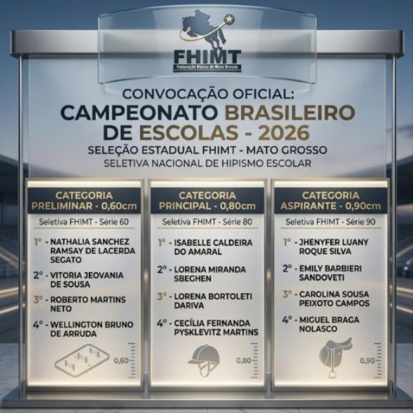 CONVOCAÇÃO OFICIAL: CAMPEONATO BRASILEIRO DE ESCO